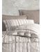 Спален комплект Via Bianco - Washed linen, кафяви райета - 2t
