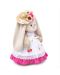 Плюшена играчка Budi Basa - Зайка Ми, с рокличка на черешки, 25 cm - 3t