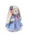 Плюшена играчка Budi Basa - Зайка Ми, с рокля в кънтри стил, 25 cm - 3t