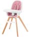 Столче за хранене 2 в 1 KinderKraft Tixi - Розово (разопакован) - 1t