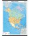 Стенна политическа карта на Северна Америка (1:9 000 000) - 1t
