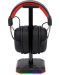 Стойка за слушалки Redragon - Scepter Pro HA300, RGB, черна - 2t