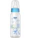 Стъклено шише Wee Baby Classic, 250 ml, синьо - 1t