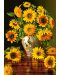 Пъзел Castorland от 1000 части - Слънчогледи във ваза с фазани - 2t