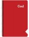 Тетрадка със спирала Keskin Color Cool - А4, 72 листа, широки редове, асортимент - 3t