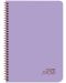 Тетрадка със спирала Keskin Color Pastel Show - А4, 120 листа, широки редове, асортимент - 1t
