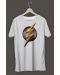 Тениска Justice League - The Flash logo, бяла - 1t