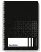 Тетрадка със спирала Black&White Exclusive Dots - А5, 80 листа, широки редове, асортимент - 4t