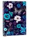 Тефтер Victoria's Journals Florals - Сини цветя, пластична корица, на редове, 96 листа, А6 - 1t