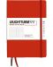 Тефтер Leuchtturm1917 Natural Colors - A5, червен, страници на точки, твърди корици - 1t
