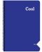 Тетрадка със спирала Keskin Color Cool - А4, 72 листа, широки редове, асортимент - 4t