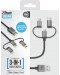 Кабел Trust - 3-in-1, microUSB/ USB-C/Lightning, 1m, черен - 4t