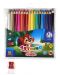 Триъгълни цветни моливи  Astra Astrino - 18 цвята + острилка, асортимент - 3t