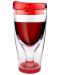 Охлаждаща чаша за вино с капак  Asobu - ICE VINO 2GO, 300 ml, червена - 1t