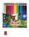 Триъгълни цветни моливи  Astra Astrino - 18 цвята + острилка, асортимент - 4t