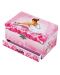 Музикална кутия за бижута Trousselier – розова, с чекмедже и фигура на балерина - 2t