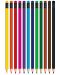 Цветни моливи с гума S. Cool - 12 цвята - 2t