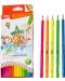 Цветни моливи Deli Colorun - EC128-12, 12 цвята, флуоресцентни - 2t