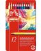 Цветни акварелни моливи Caran d'Ache Supracolor – 12 цвята, метална кутия - 1t