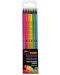 Цветни моливи в неонови цветове Kidea - 6 цвята - 1t