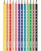 Цветни тристенни моливи Pelikan Silverino - 12 цвята  - 2t
