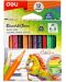 Цветни моливи Deli Enovation - EC114-12, Mini size, 12 цвята - 1t