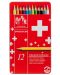 Цветни акварелни моливи Caran d'Ache Swisscolor - 12 цвята, метална кутия - 1t