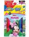 Цветни моливи Colorino Disney - Junior Minnie, 12 + 1 цвята и острилка - 1t
