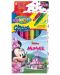 Цветни маркери Colorino Disney - Junior Minnie Glitter, 6 цвята - 1t