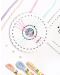 Творчески комплект Folia - Pastel Rainbow, гривни Кумихимо, 16 части - 3t