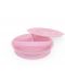 Купичка за хранене с разделител Twistshake Plates Pastel - Розова, над 6 месеца - 2t