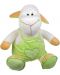 Плюшена играчка Morgenroth Plusch – Овчица с блестящи очи и зелен гащеризон, 90 cm - 1t