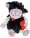 Плюшена играчка Morgenroth Plusch – Черна овчица със сърце, 30 cm - 1t