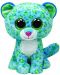 Плюшена играчка TY Beanie Boos - Син леопард Leona, 15 cm - 1t