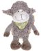 Плюшена играчка Morgenroth Plusch – Сивичка овчица Съни с шал, 30 cm - 1t