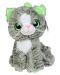 Плюшена играчка Morgenroth Plusch - Коте със зелена панделка, 26 cm - 1t
