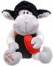 Плюшена играчка Morgenroth Plusch – Черна овчица със сърце, 85 cm - 1t
