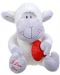Плюшена играчка Morgenroth Plusch – Бяла овчица със сърце, 85 cm - 1t