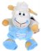 Плюшена играчка Morgenroth Plusch – Овчица със сини панталонки и бляскави очи, 27 cm - 1t