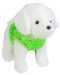 Плюшена играчка Morgenroth Plusch - Кученце със зелено елече, 28 cm - 1t