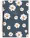 Ученическа тетрадка със спирала Keskin Color - Plume Flowers, А4, 80 листа, широки редове, асортимент - 3t