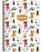 Ученическа тетрадка Keskin Color Animal Friends - A4, 80 листа, широки редове, асортимент - 2t