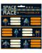 Ученически етикети Ars Una Space Race - 18 броя, сини - 1t