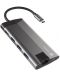 USB хъб Natec - Fowler Plus , 8 порта, USB-C, сив - 1t