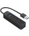USB хъб Orico - TWU32-4A, 4 порта, USB-A, черен - 1t