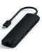USB хъб Satechi - Aluminium Slim Multiport, 7 порта, USB-C, черен - 2t