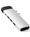 USB хъб Satechi - Aluminium Pro, 6 порта, USB-C, сребрист - 6t
