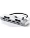 USB хъб Satechi - Aluminum Clamp Pro, 6 порта, USB-C, сребрист - 2t