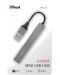 USB хъб Trust - Halyx Mini, 4-порта, USB-A, сив - 7t