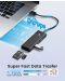 USB хъб Orico - PAPW3AT-U3-015-BK, 3 порта/SD/TF, USB-A, черен - 3t